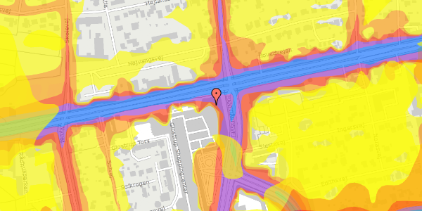 Trafikstøjkort på Glostrup Shoppingcenter 100A, 2600 Glostrup