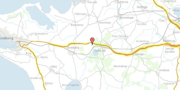 Trafikstøjkort på Kirkevej 2A, 4450 Jyderup