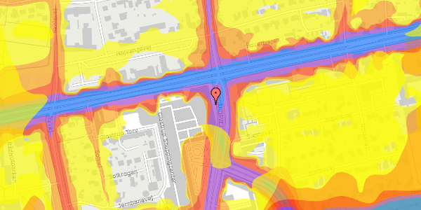 Trafikstøjkort på Glostrup Shoppingcenter 46, st. , 2600 Glostrup