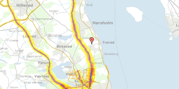 Trafikstøjkort på Hf. Vedbæk 52, 2950 Vedbæk