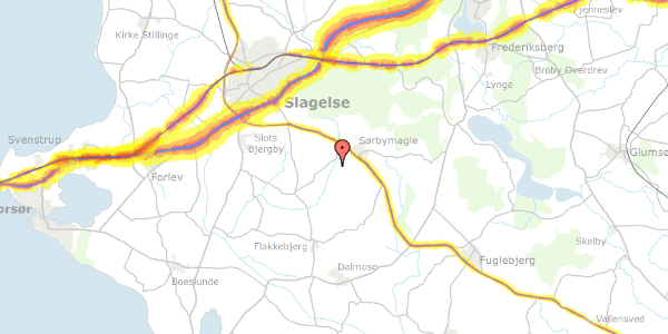 Trafikstøjkort på Sørbymagle Mose 2A, 4200 Slagelse