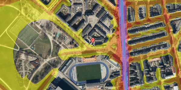 Trafikstøjkort på Serridslevvej 2, 2. , 2100 København Ø