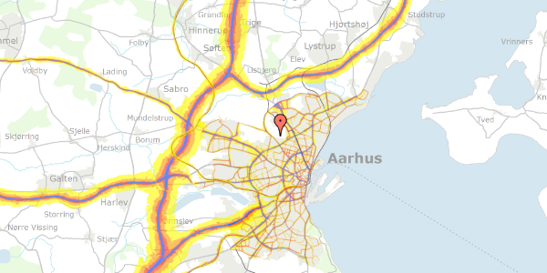 Trafikstøjkort på Paludan-Müllers Vej 120, 8200 Aarhus N