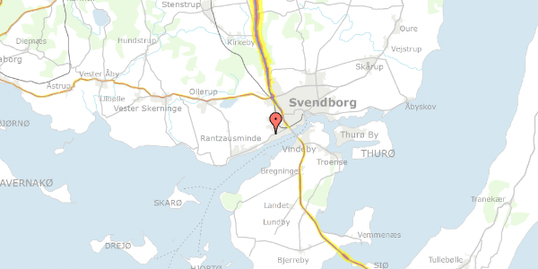 Trafikstøjkort på Kogtvedvej 120, 5700 Svendborg