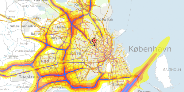 Trafikstøjkort på Jordbærvej 87, st. , 2400 København NV