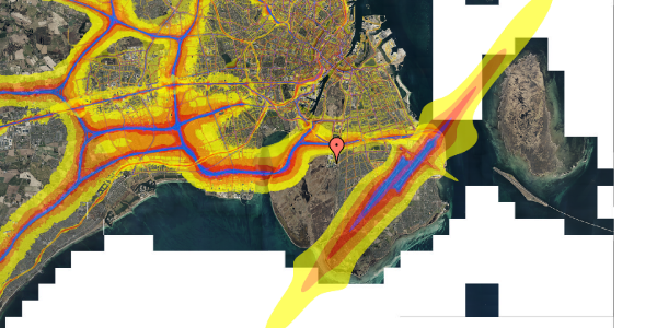 Trafikstøjkort på Else Alfelts Vej 104, 10. th, 2300 København S