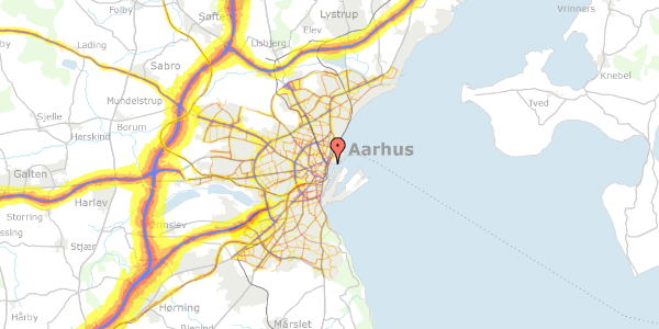 Trafikstøjkort på Inge Lehmanns Gade 2, 11. , 8000 Aarhus C