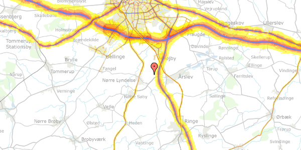 Trafikstøjkort på Skovrevlgyden 15, 5792 Årslev