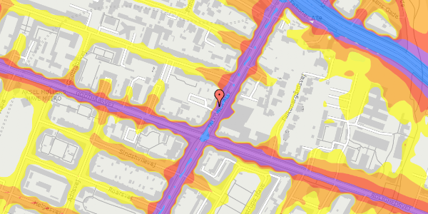 Trafikstøjkort på Falkoner Alle 63, 5. , 2000 Frederiksberg