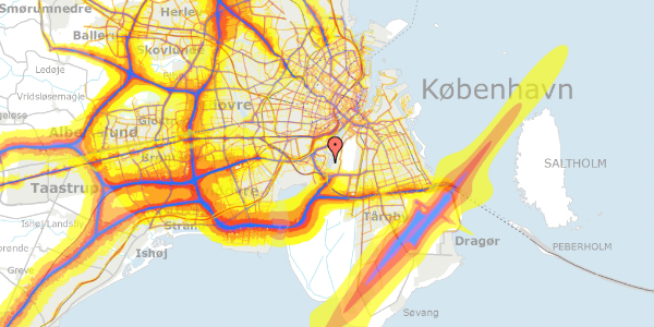 Trafikstøjkort på Alliancevej 32, st. , 2450 København SV