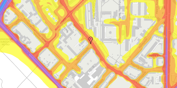 Trafikstøjkort på Meinungsgade 23, 2200 København N