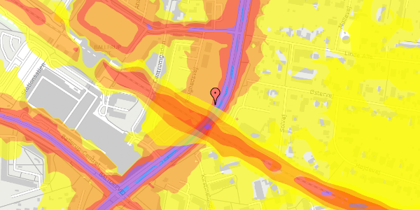 Trafikstøjkort på Rolighedsvej 17, 1. th, 2750 Ballerup