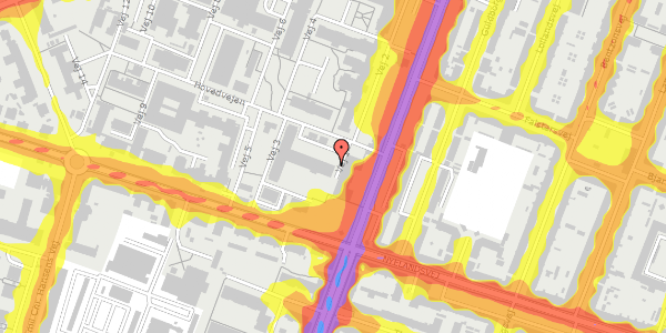 Trafikstøjkort på Hovedvejen 7A, 2. , 2000 Frederiksberg