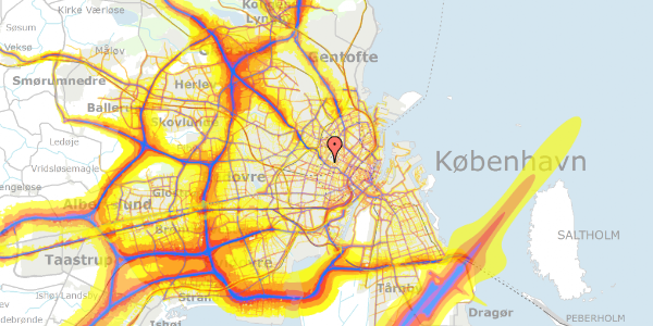 Trafikstøjkort på Hiort Lorenzens Gade 10, 2200 København N