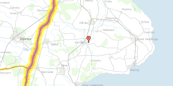 Trafikstøjkort på Køgevej 44, 4653 Karise