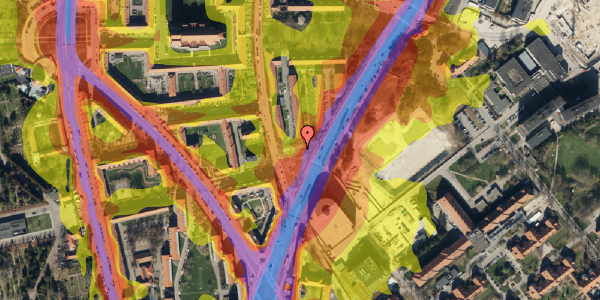 Trafikstøjkort på Peter Rørdams Vej 6, st. th, 2400 København NV