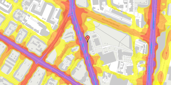 Trafikstøjkort på Frederiksborgvej 28, 2400 København NV