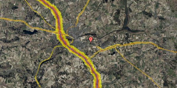 Trafikstøjkort på Hvidhvalen 35, 8960 Randers SØ