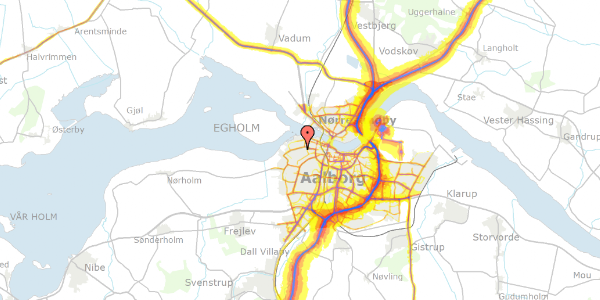 Trafikstøjkort på Strøybergs Minde 32, 9000 Aalborg