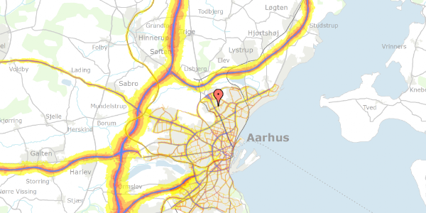 Trafikstøjkort på Dusager 14, 2. , 8200 Aarhus N