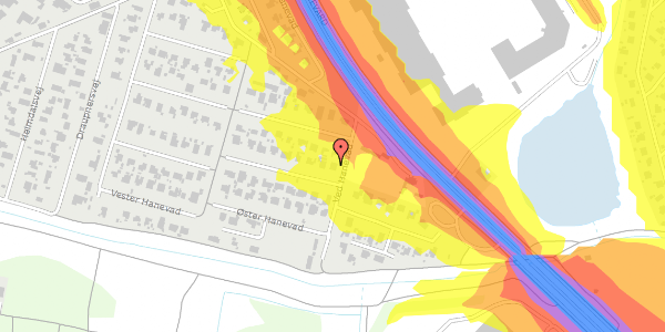Trafikstøjkort på Øster Hanevad 20, 2740 Skovlunde