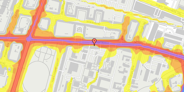 Trafikstøjkort på Finsensvej 35A, 2000 Frederiksberg