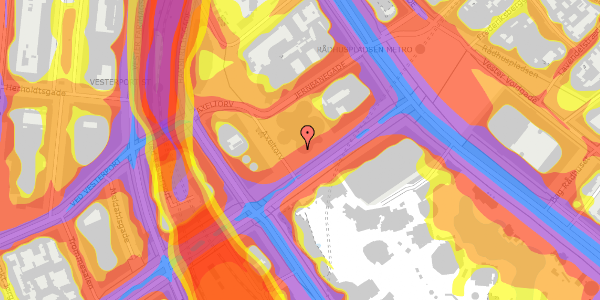 Trafikstøjkort på Vesterbrogade 2Y, 1620 København V