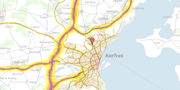 Trafikstøjkort på Brendstrupgårdsvej 21B, 8200 Aarhus N