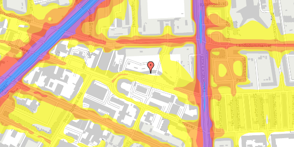 Trafikstøjkort på Dortheavej 2E, 2. th, 2400 København NV