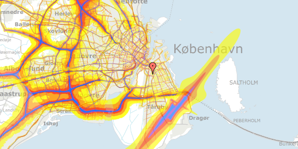 Trafikstøjkort på Amagerfælledvej 199, st. 2, 2300 København S