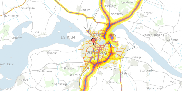 Trafikstøjkort på Linde Alle 2A, 9000 Aalborg