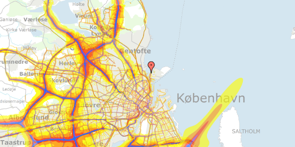 Trafikstøjkort på Svaneknoppen 2, 2100 København Ø