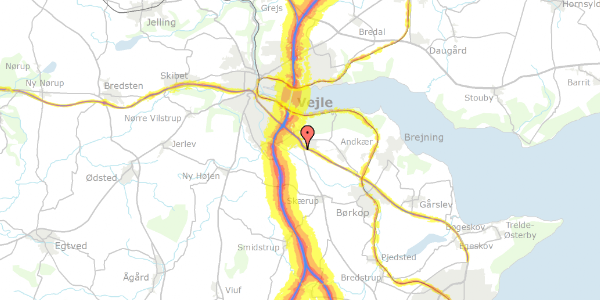 Trafikstøjkort på Vindinghave 31, 7100 Vejle