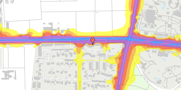 Trafikstøjkort på Roskildevej 39, 2000 Frederiksberg