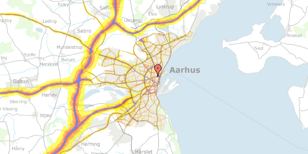 Trafikstøjkort på Lollandsgade 6, 8000 Aarhus C