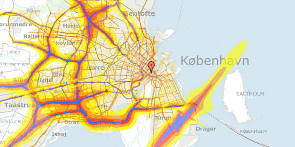 Trafikstøjkort på H.C. Andersens Boulevard 45A, st. , 1553 København V