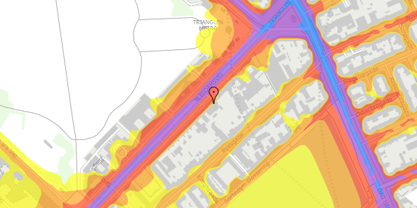 Trafikstøjkort på Blegdamsvej 118, 2100 København Ø