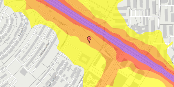 Trafikstøjkort på Tornhøjgård 31, st. mf, 9220 Aalborg Øst