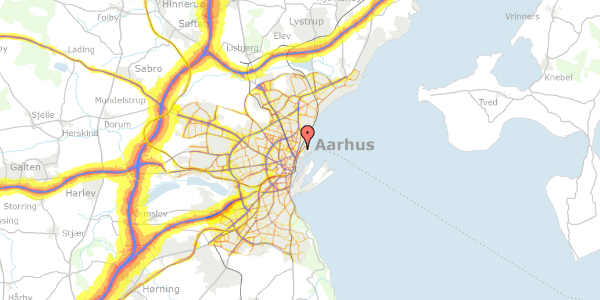 Trafikstøjkort på Auktionskajen 18, 8000 Aarhus C