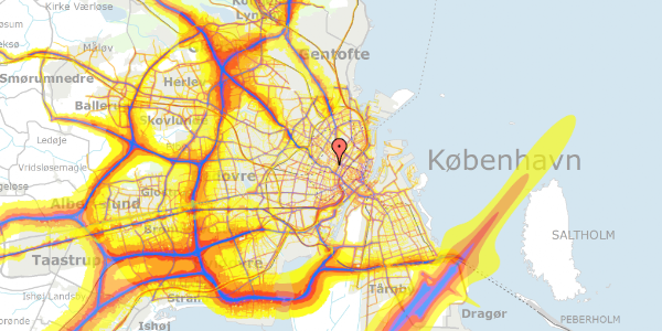 Trafikstøjkort på Korsgade 29, 2200 København N