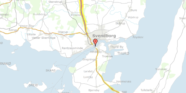 Trafikstøjkort på Øreodden 11, 5700 Svendborg