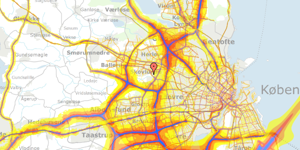 Trafikstøjkort på Vester Hanevad 20, 2740 Skovlunde