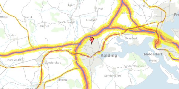 Trafikstøjkort på Egtved Alle 10, 6000 Kolding