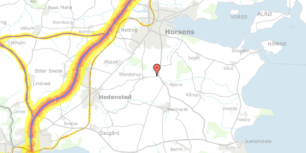 Trafikstøjkort på Stenderupvej 15A, 8781 Stenderup