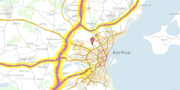 Trafikstøjkort på Haveforeningen Marienlyst 149, 8200 Aarhus N