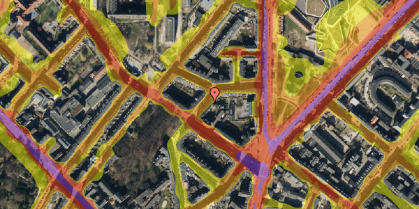 Trafikstøjkort på Ahornsgade 21, 2200 København N