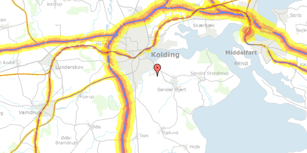 Trafikstøjkort på Frejas Ager 2, 6000 Kolding