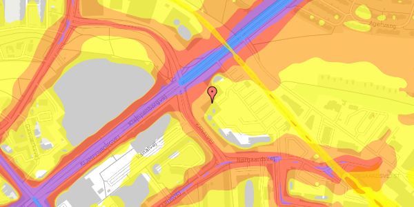 Trafikstøjkort på Klampenborgvej 205, st. , 2800 Kongens Lyngby