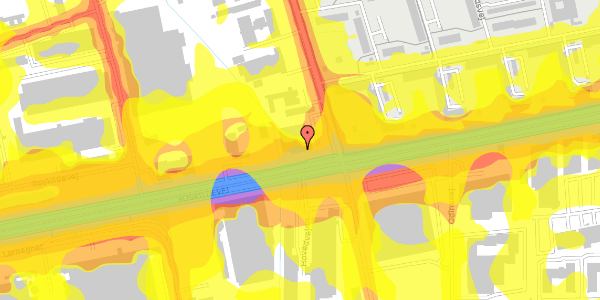 Trafikstøjkort på Hovedvejen 208, 2600 Glostrup