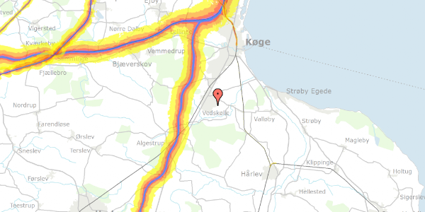 Trafikstøjkort på Svaneengen 10, 4681 Herfølge